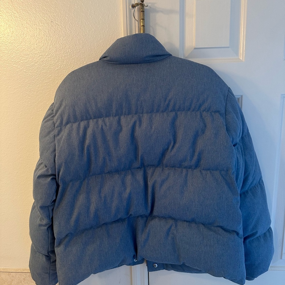 Express Light Blue Puffer Jacket - Picture 3 of 7